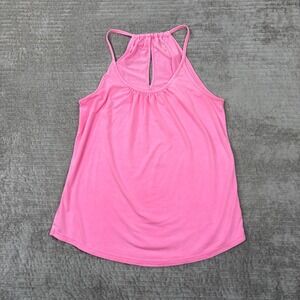 Lilly Pulitzer Pink Halter Keyhole Tank Top Sleeveless Jersey Knit 26779 Small